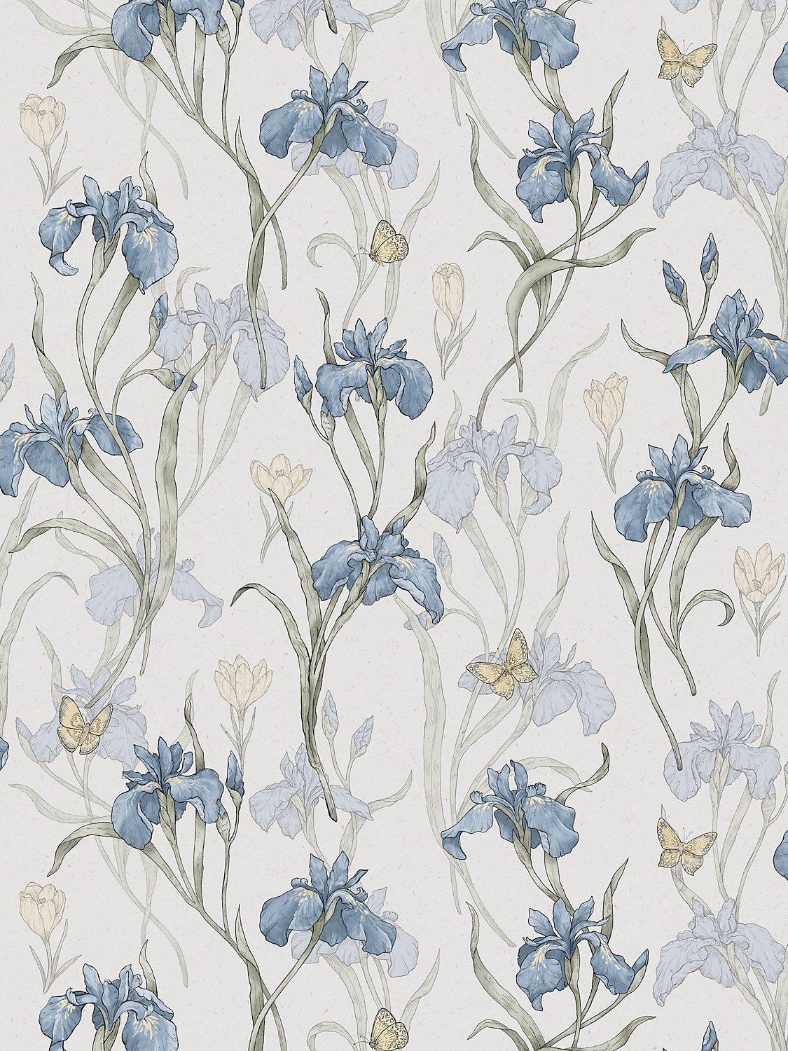 Iris - Sky Blue - Scalamandre Wallpaper