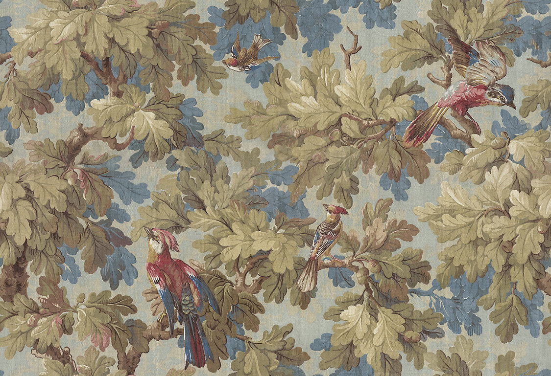 Benjamin | Mural - Forest Green - Scalamandre Wallpaper