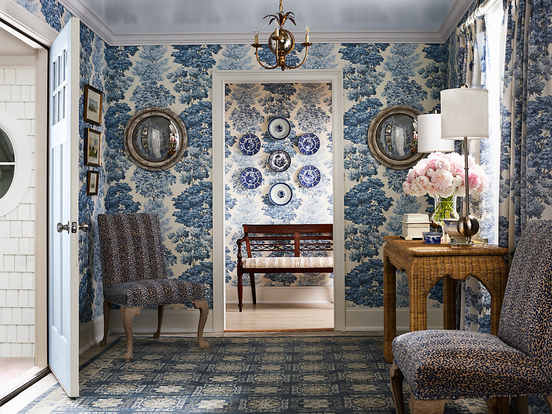 CENTRAL PARK WALLCOVERING Light Blue WW WP88583D 0002  by Old World Weavers Wallpaper