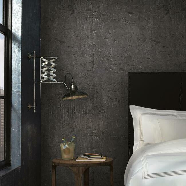 cork-wallpaper-charcoal-on-gold-york-wallcoverings-gr1098