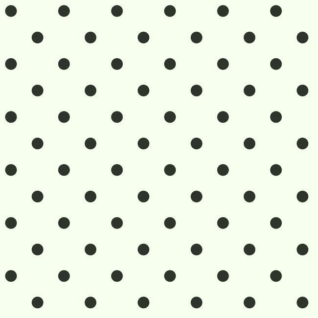 Dots on Dots Wallpaper - Black/White - York Wallcoverings - AB1926MH