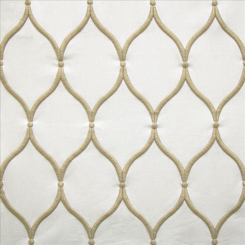 Kasmir Fabric Ashbury Ogee Ivory