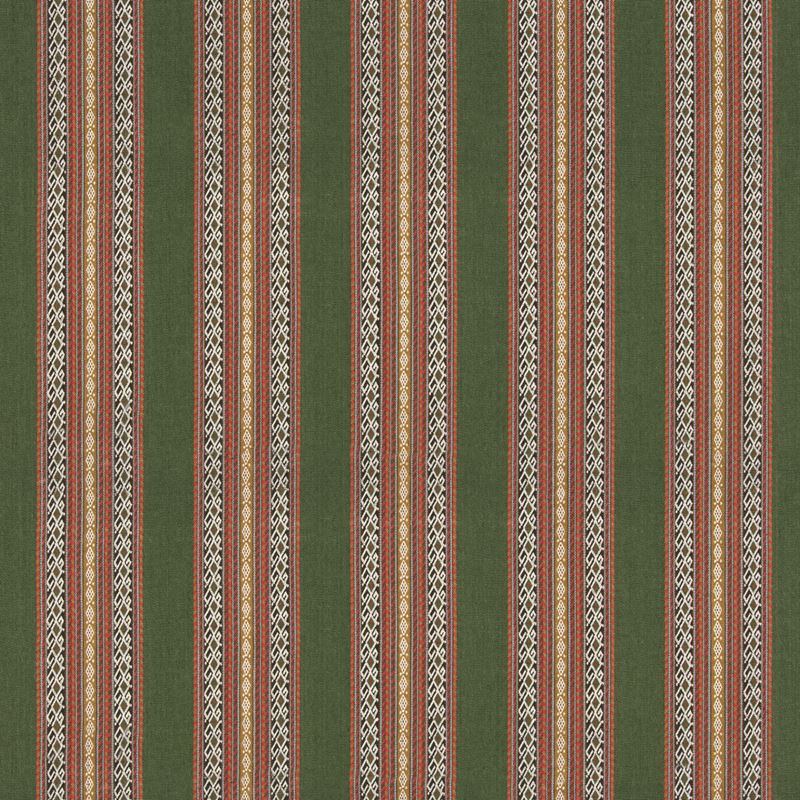 G P & J Baker Fabric BF11059.4 Worlds Apart Green/Coral