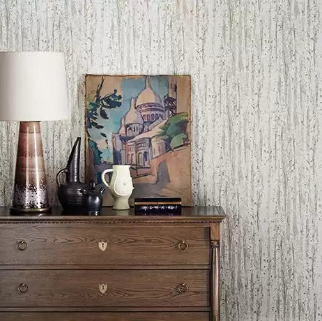 Mansard Birch Metallic Silver - Osborne & Little - W6583-02 Wallcovering