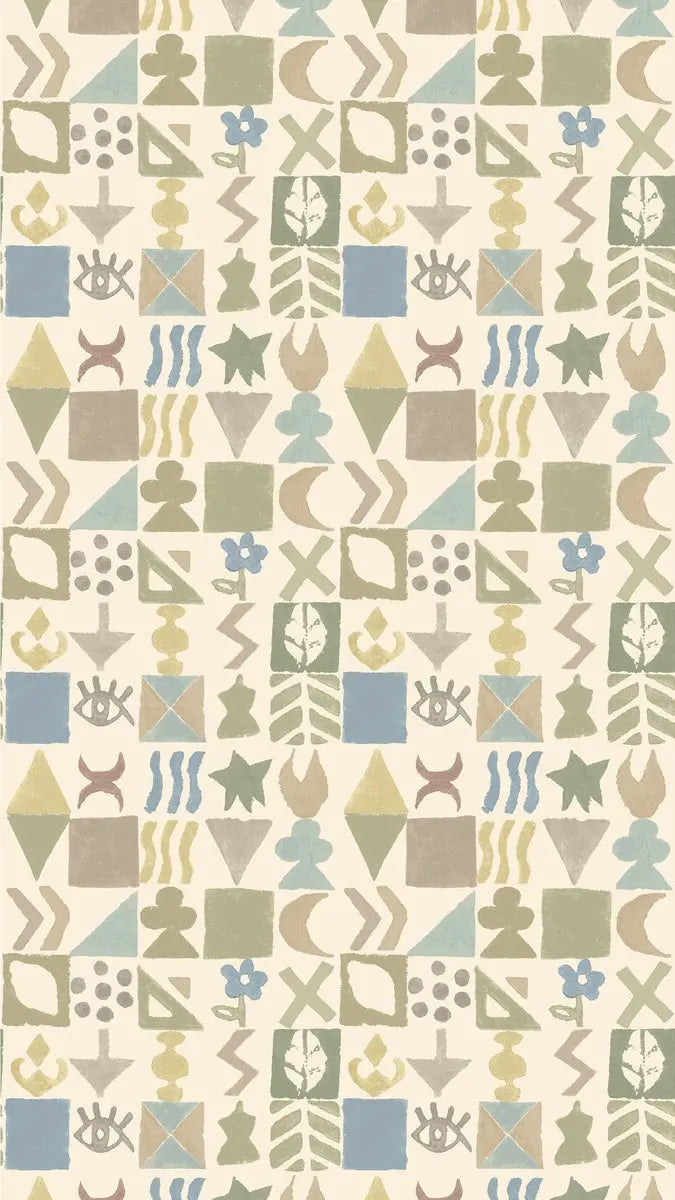 G P & J Baker Wallpaper BW45139.4 Potato Print Sage