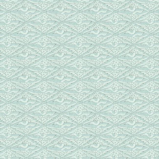 High Society Wallpaper - Clean Blue - York Wallcoverings - CA1513