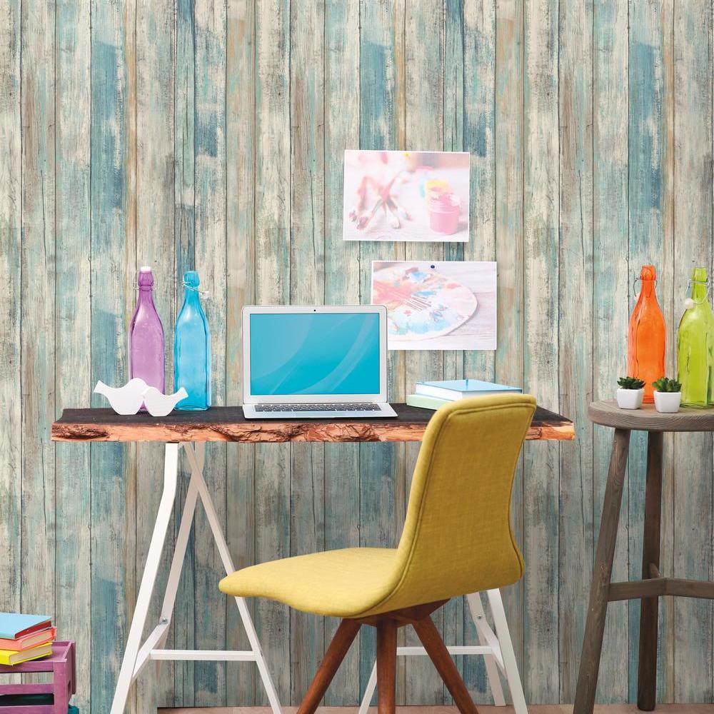 distressed-wood-peel-and-stick-wallpaper-blue-york-wallcoverings-rmk9052wp