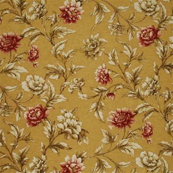 FD252.N106.0 Gilded Peony - Sand/Red - MULBERRY Fabric