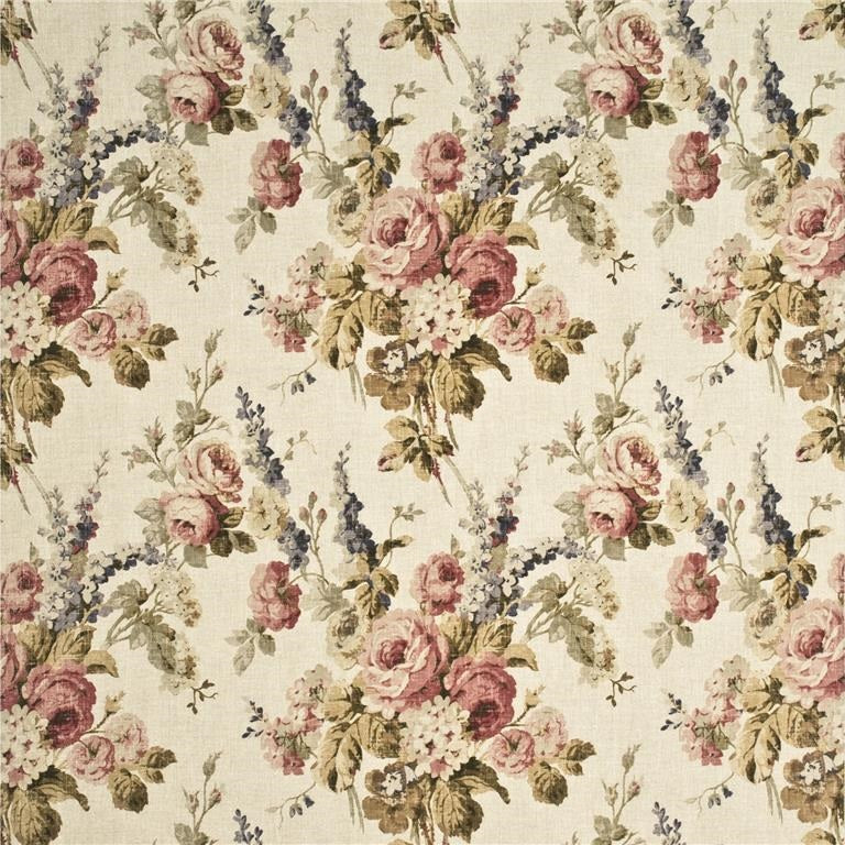 Mulberry Fabric FD264.J143 Vintage Floral Antique/Rose