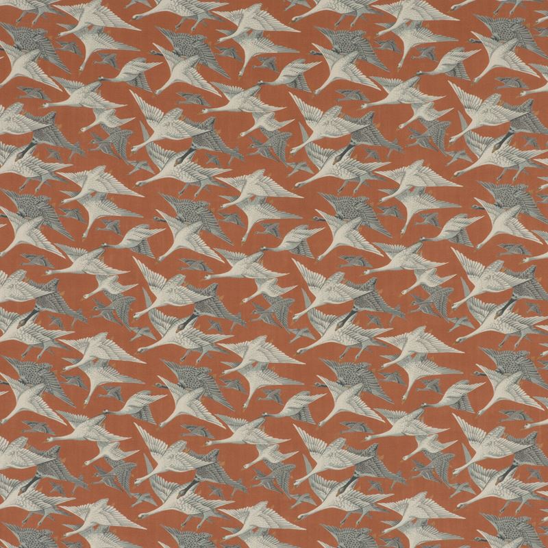 Mulberry Fabric FD287.T30 Wild Geese Linen Spice