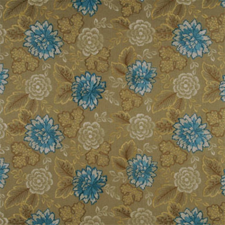 Mulberry Fabric FD650.R32 Constanza Teal/Gold