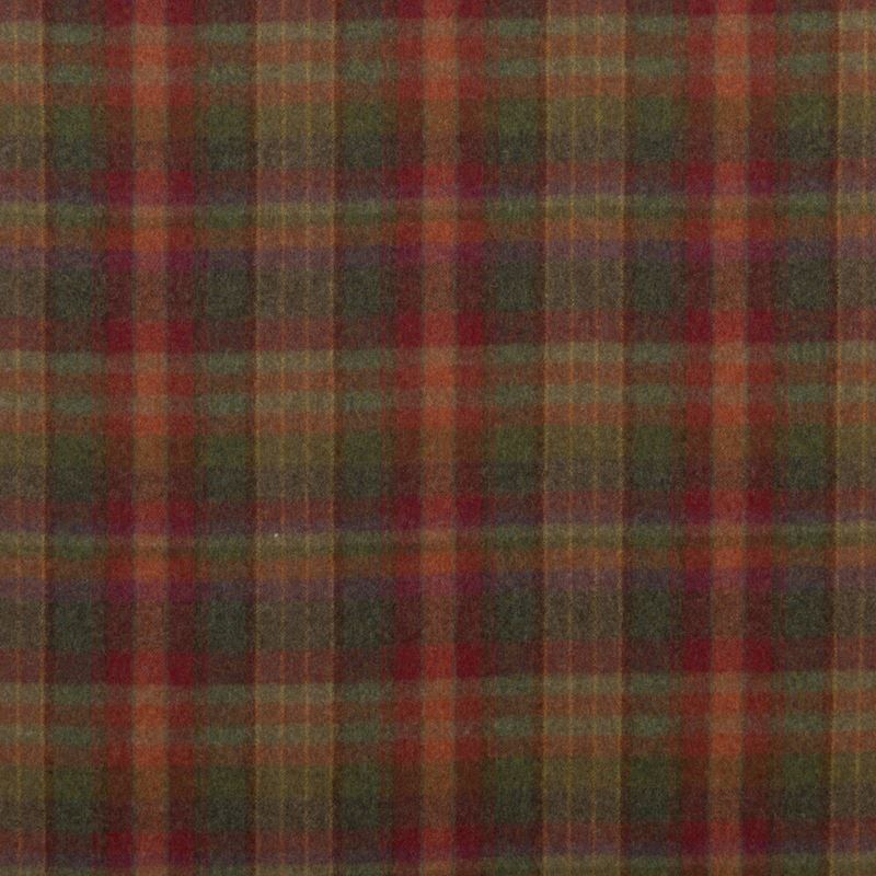 Mulberry Fabric FD699.V156 Country Plaid Red/Lovat/Heather