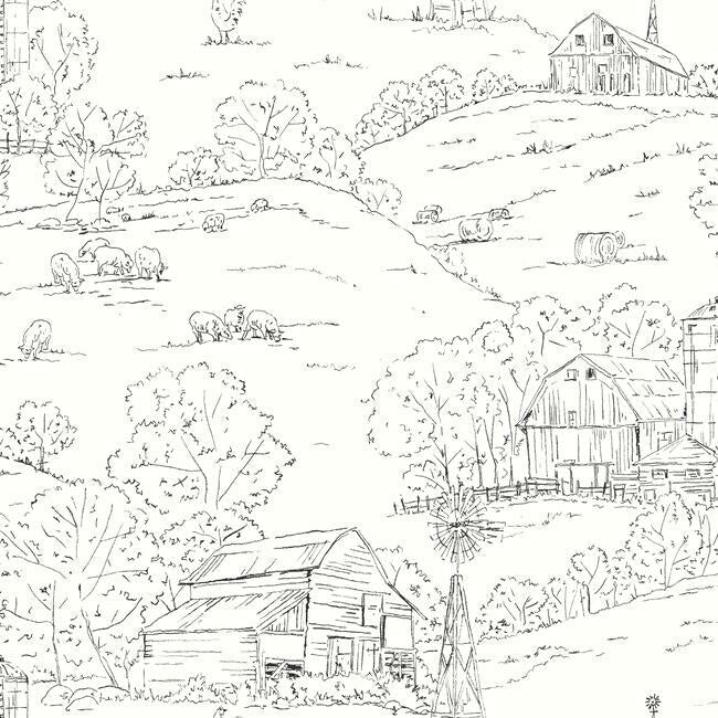 pasture-toile-wallpaper-black-white-york-wallcoverings-fh4031