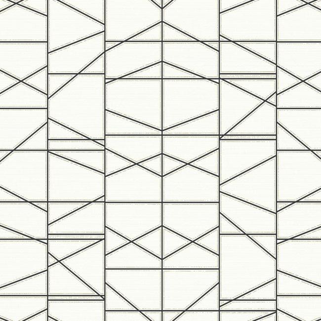 Modern Perspective Wallpaper - Black/White - York Wallcoverings - GM7546