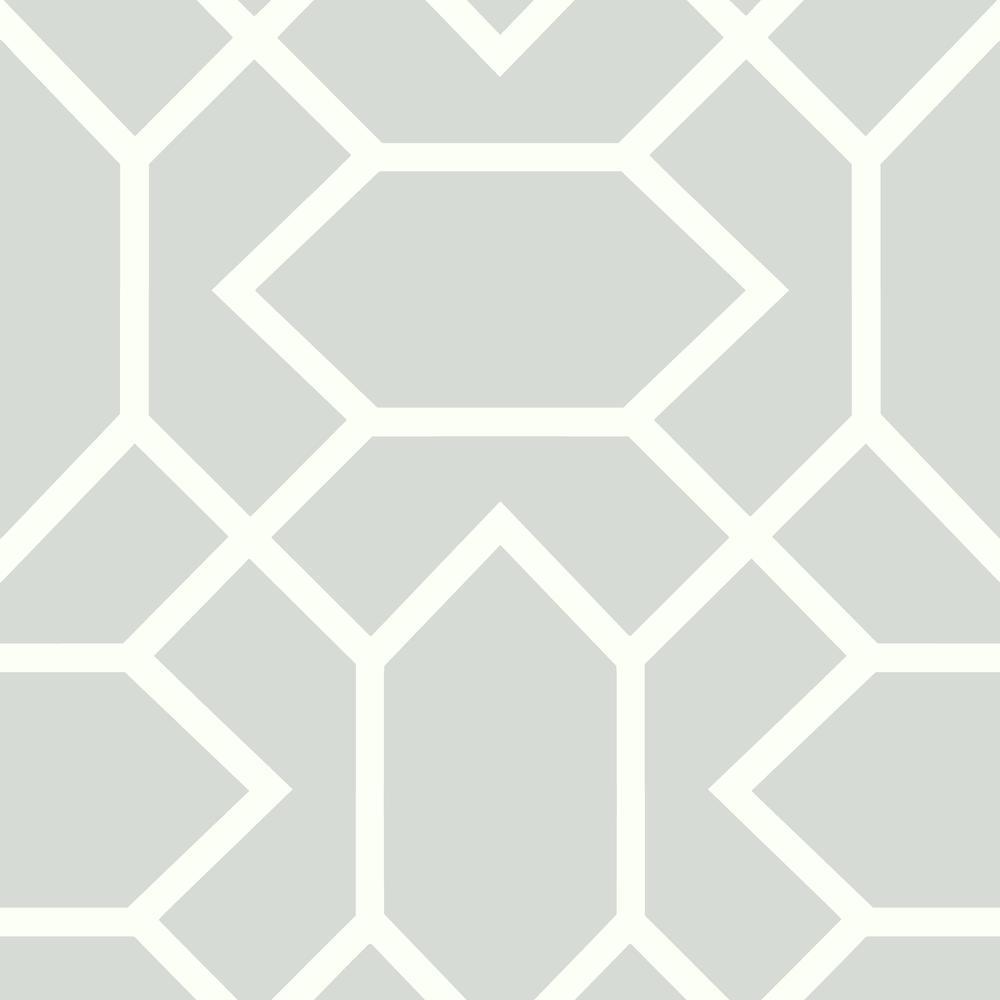 Modern Geometric Peel and Stick Wallpaper - Light Gray - York Wallcoverings - RMK9065WP