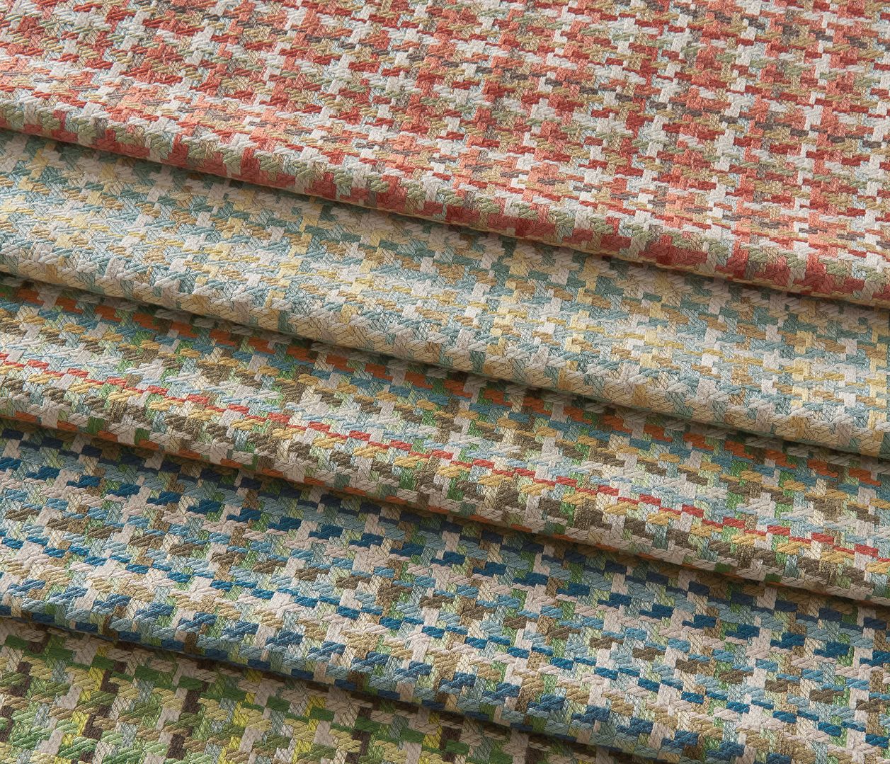 NC Dallimore Weaves Hadlow Aqua/Ochre - The WorkRm