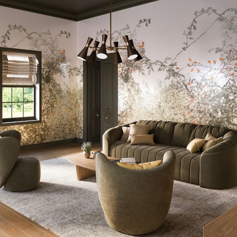 Trellis - TLS-001 HONEYSUCKLE - Innovations Wallcovering