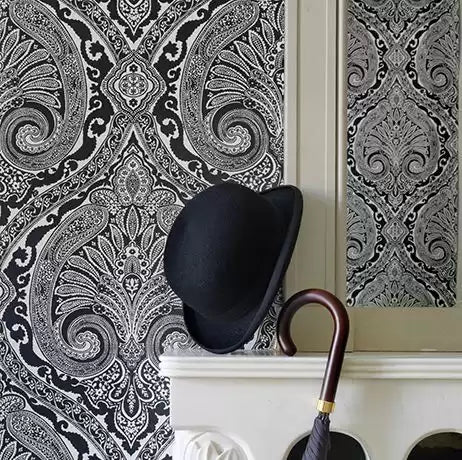 Cathay Khitan Silver - Nina Campbell - NCW4186-08 Wallcovering