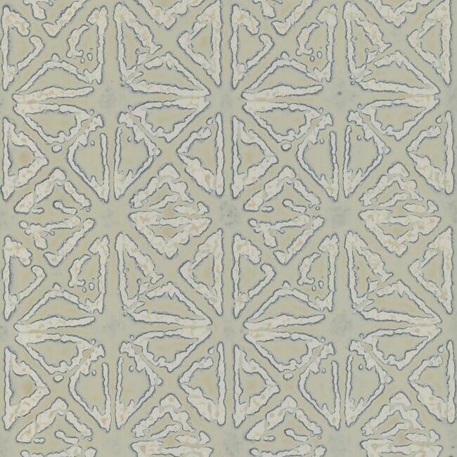 Empire Diamond Wallpaper - Brushed Silver/Taupe - York Wallcoverings - KT2112