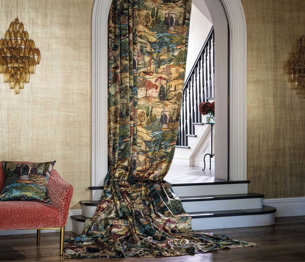 Byzance Lodhi Velvet Emerald - Osborne & Little - F7890-02 Fabric