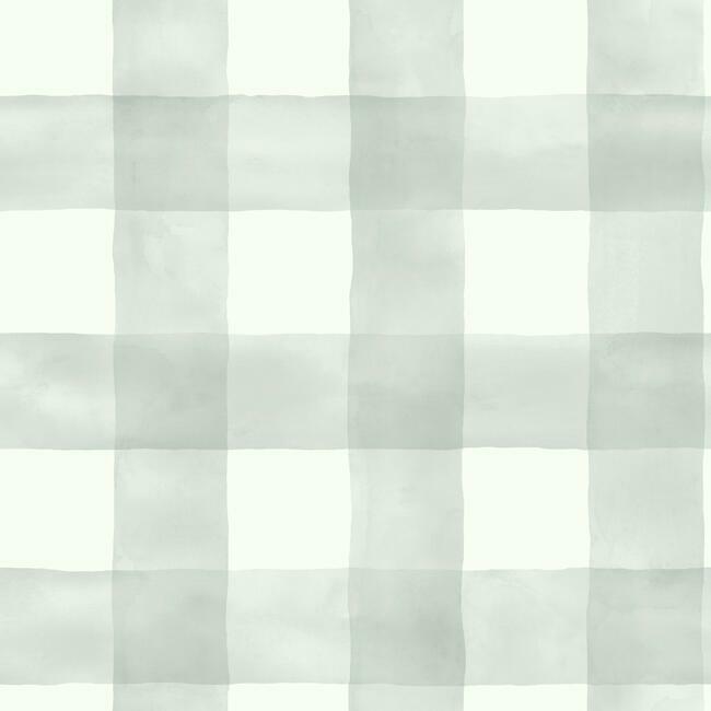 Watercolor Check Wallpaper - Wedding Band - York Wallcoverings - MH1519