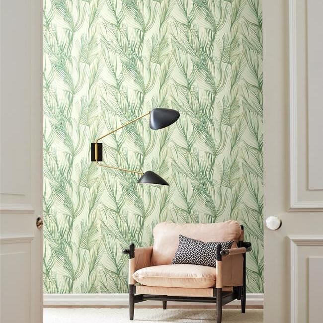 peaceful-plume-wallpaper-green-gold-york-wallcoverings-na0500