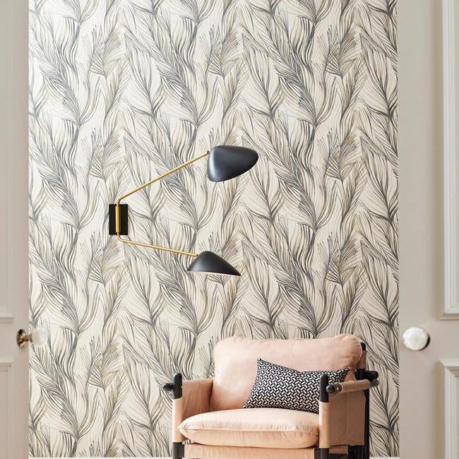 peaceful-plume-wallpaper-charcoal-gold-york-wallcoverings-na0503