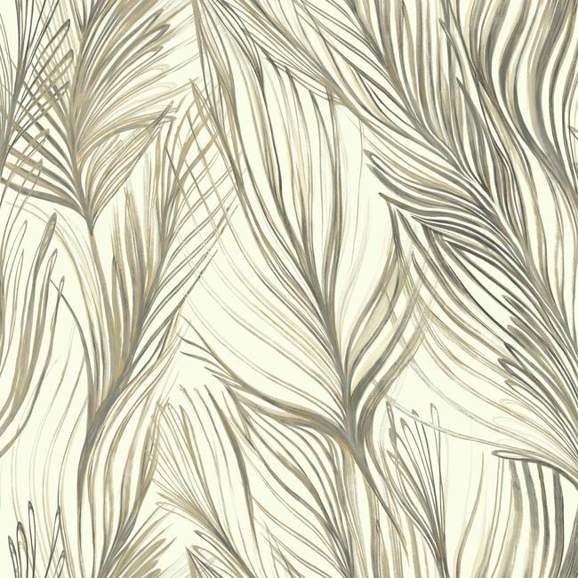 peaceful-plume-wallpaper-charcoal-gold-york-wallcoverings-na0503