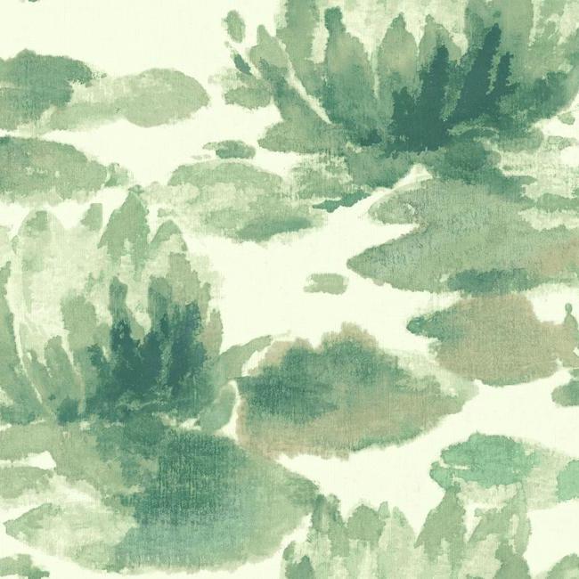 water-lily-wallpaper-green-york-wallcoverings-na0526