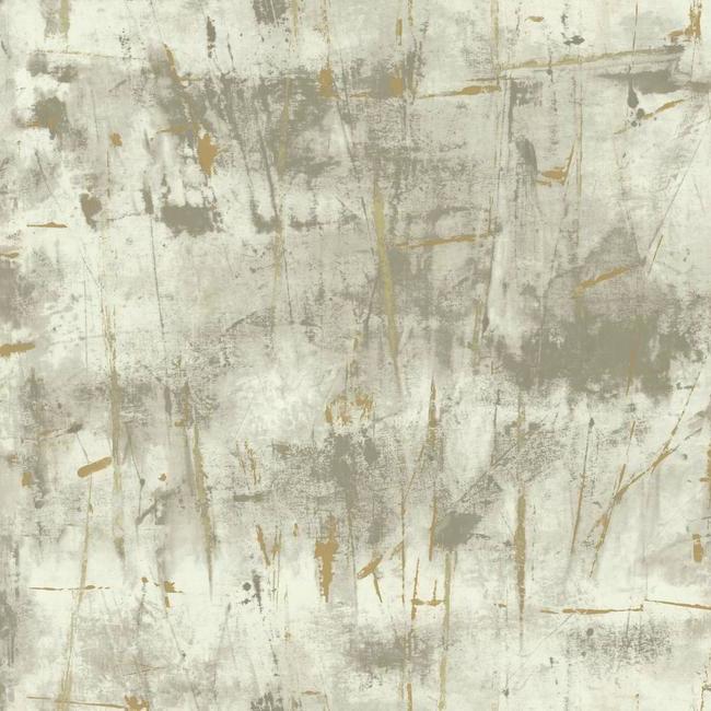 Modern Art Wallpaper - Grey/Gold - York Wallcoverings - NA0566