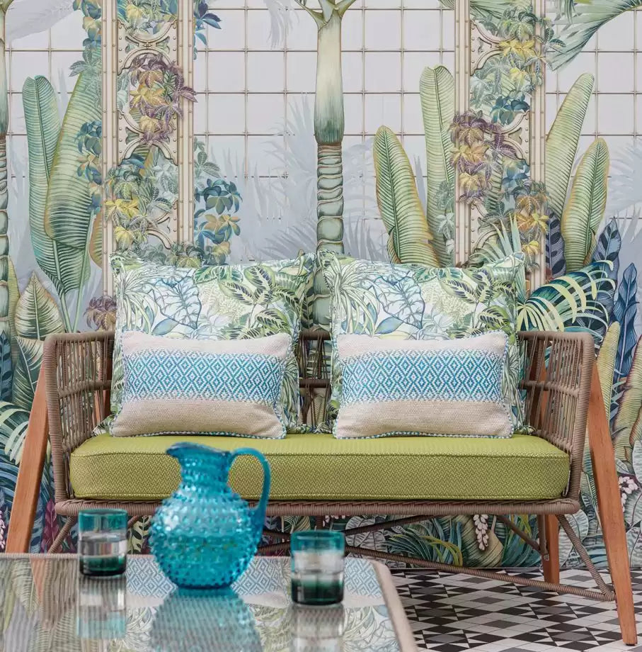 Summerhouse Plain Deep Sea Blue - Osborne & Little - F7441-05 -Fabric