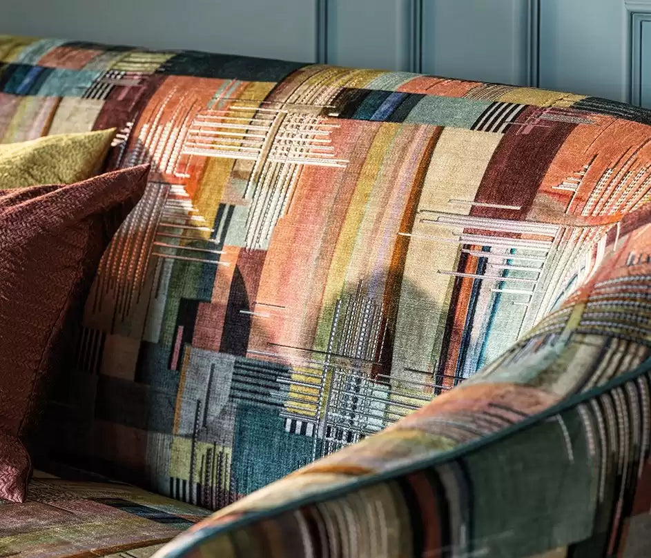 Viviana Chromatica Mallard/Blush/Gold - Osborne & Little - F7744-01 Fabric