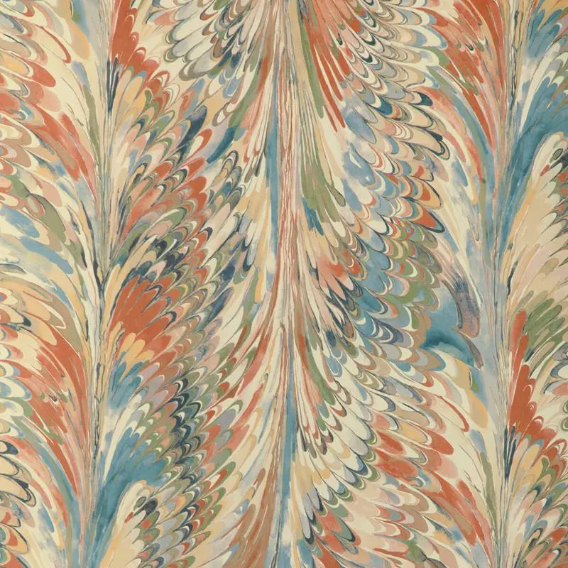 Lee Jofa Wallpaper P2019103.312 Taplow Paper Clay/Blue