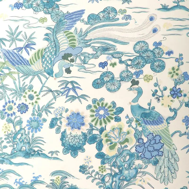 Lee Jofa Wallpaper P2023124.353 Sakura Paper Teal