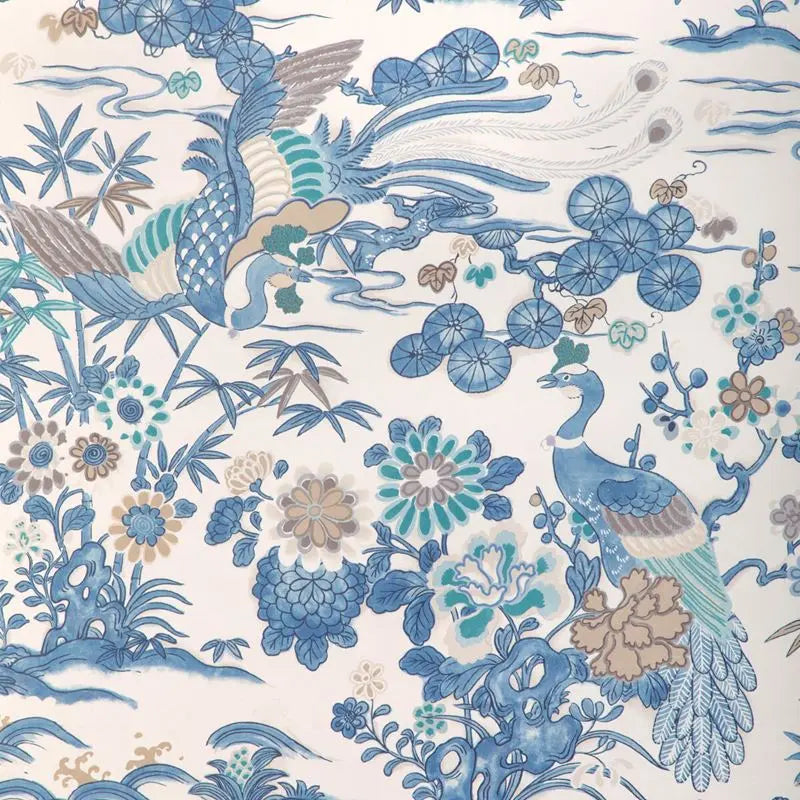 Lee Jofa Wallpaper P2023124.55 Sakura Paper Blue