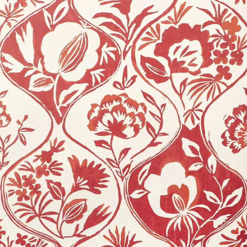 Lee Jofa Wallpaper P2023126.19 Calathea Paper Red