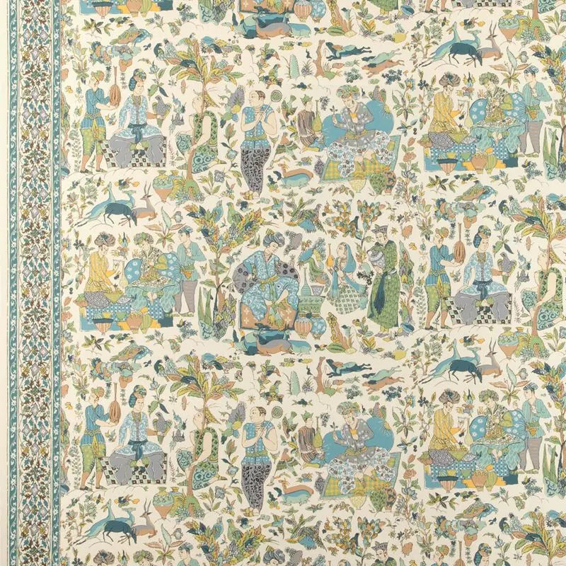 Brunschwig & Fils Wallpaper P8024100.153 Shalimar Aqua/Leaf