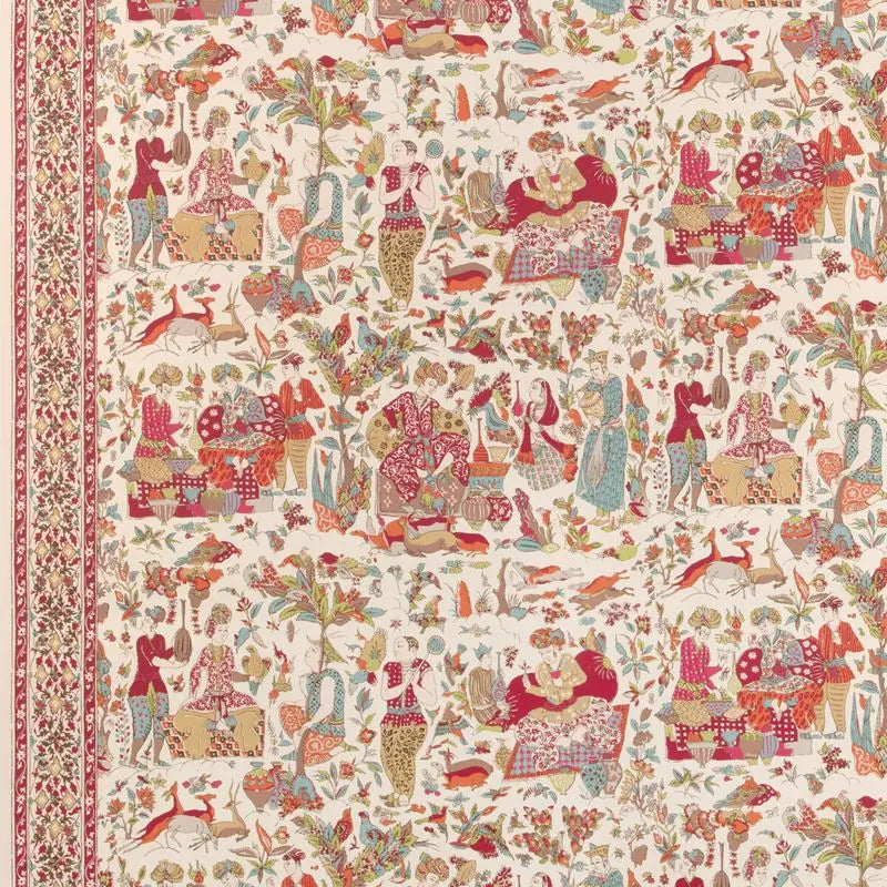 Brunschwig & Fils Wallpaper P8024100.716 Shalimar Berry/Sand