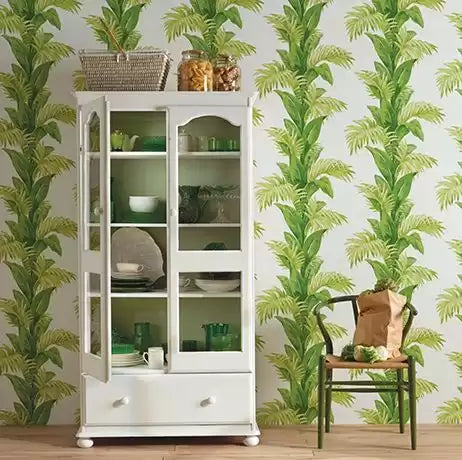 Coromandel Palmetto Grey/Ivory - Nina Campbell - NCW4274-03 Wallcovering
