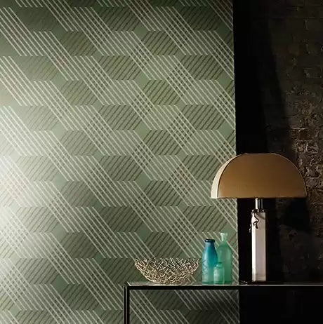 Fantasque Petipa Mint - Osborne & Little - W6894-01 Wallcovering