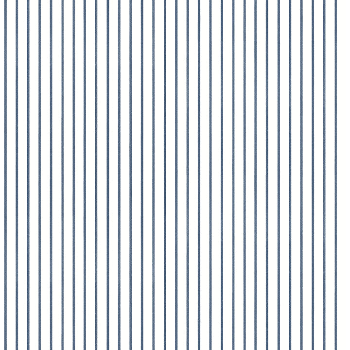 Picture of Oliver Navy Simple Stripe Wallpaper By Erin Gates