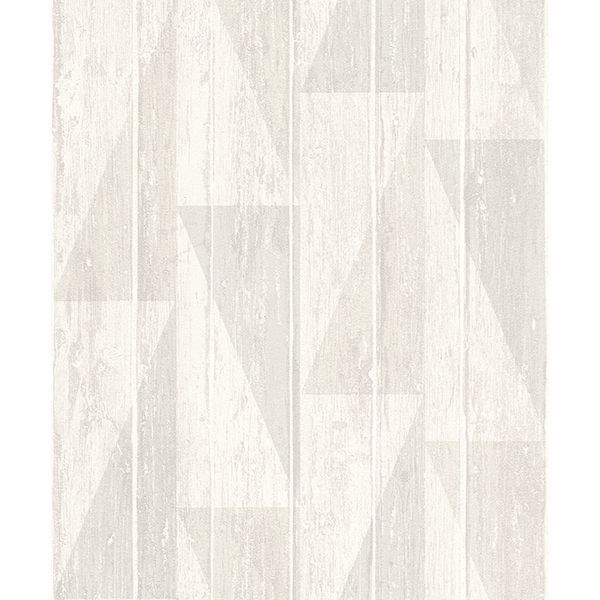 Picture of Nilsson White Geometric Wood Wallpaper