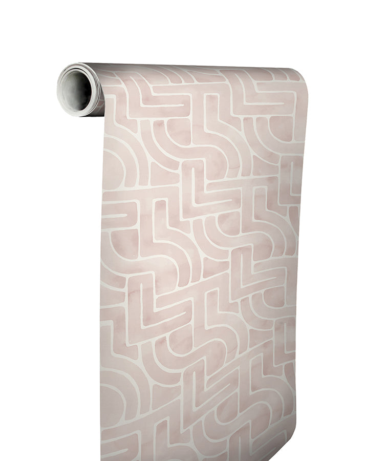 Blush Blythe Peel and Stick Wallpaper - Brewster Wallcovering