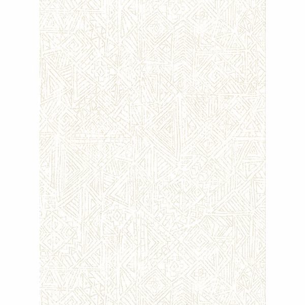 Picture of Longmont White Global Geometric Wallpaper