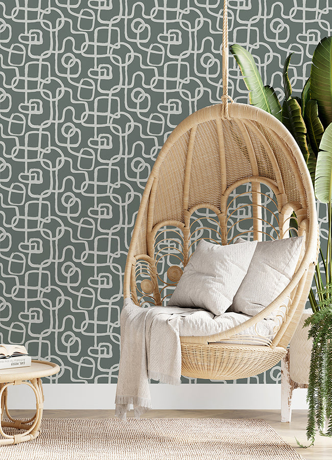 Grey Niko Peel and Stick Wallpaper - Brewster Wallcovering