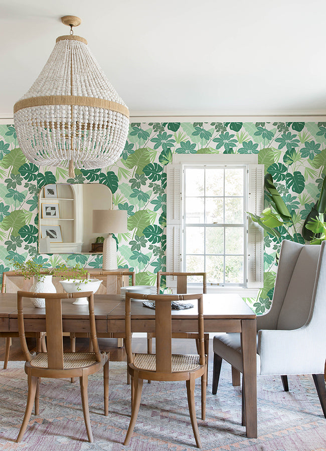 Medellin Green Rainforest Floor Wallpaper - Brewster Wallcovering