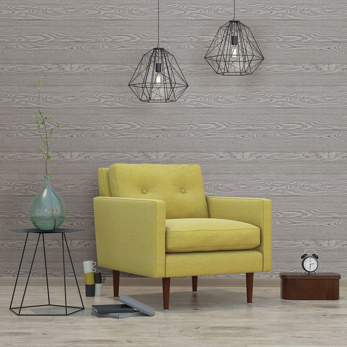 Ravyn Grey Salvaged Wood Plank Wallpaper - Brewster Wallcovering