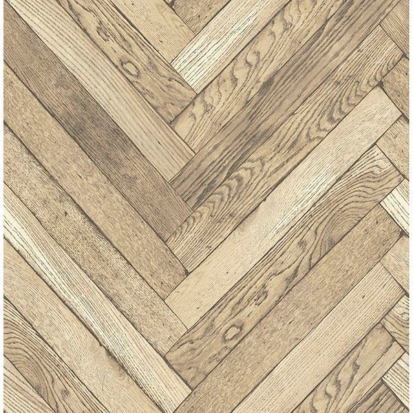 Picture of Altadena Light Brown Diagonal Wood Wallpaper