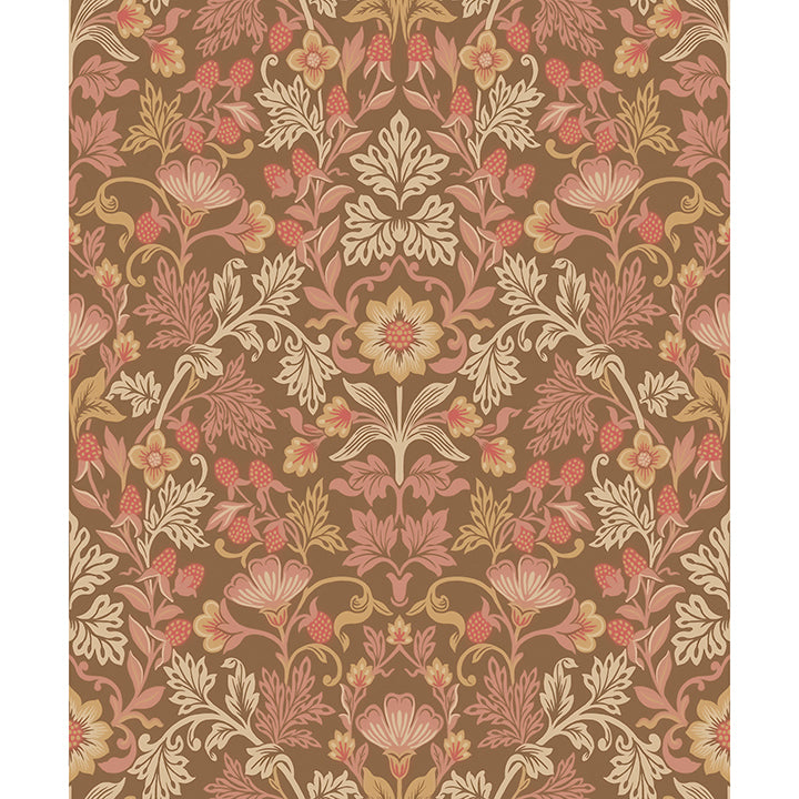 Picture of Lila Pink Strawberry Floral Wallpaper