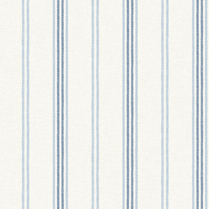 Picture of Lovage Blue Linen Stripe Wallpaper